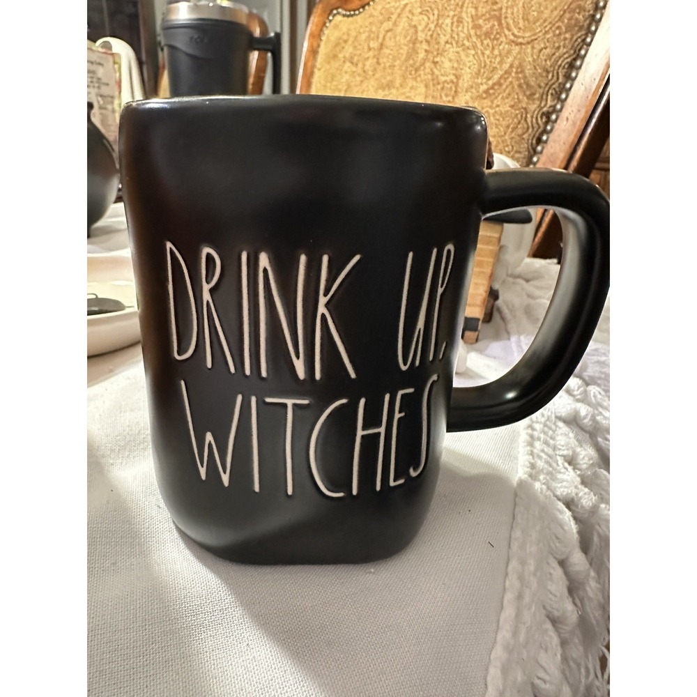 Drink Up Witches Coffee Cup Mug, Rae Dunn Artisan Collection 5"T Black